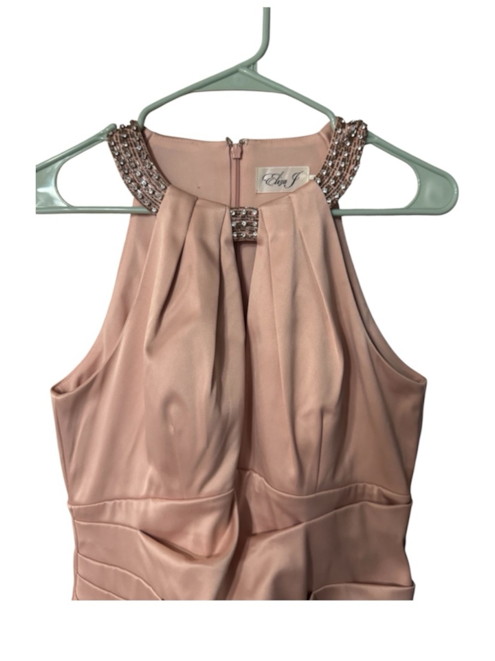 Eliza J Dusty Pink Embellished Halter Camisole